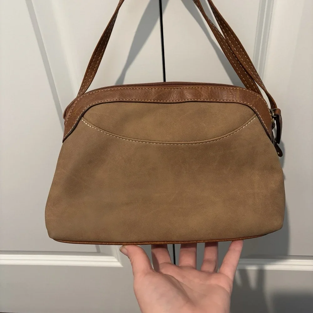 BOC Born Concept‎ Faux Leather Crossbody Bag Purse Tan Brown